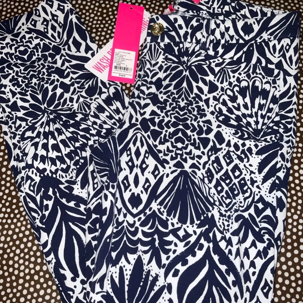 Lilly Pulitzer NWT Kelly Stretch Knit Ankle Pants $148 By Land or Sea Size 0,4 - Picture 11 of 16